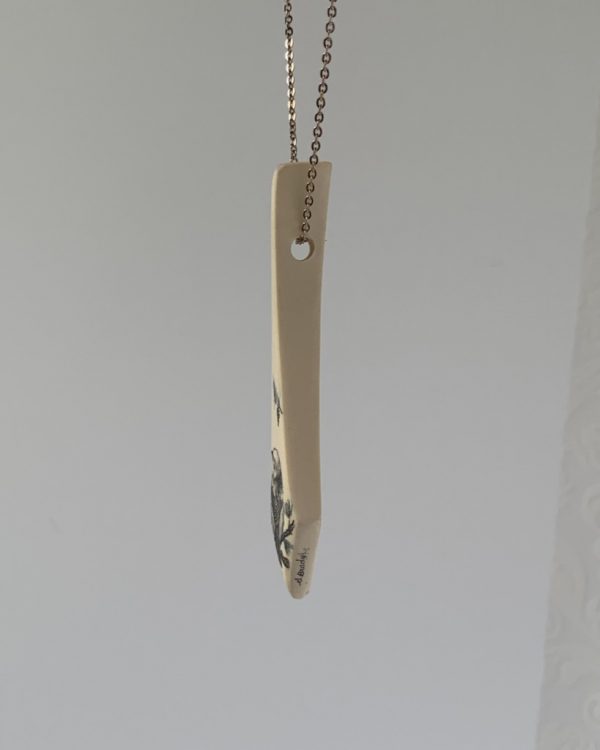 CHICKADEE SIDE VIEW SCRIMSHAW CHICKADEE