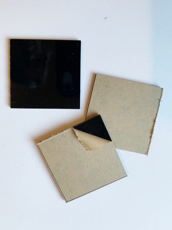 Black scrimshaw acrylic