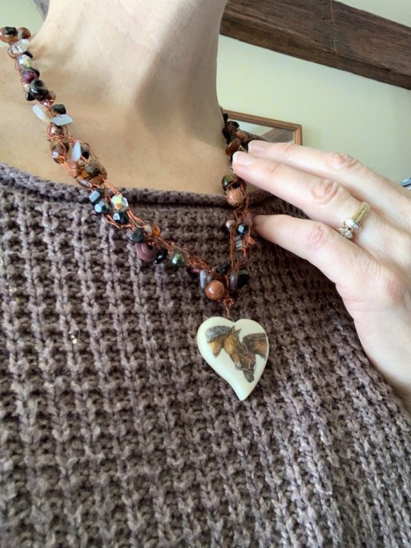 heart horse portrait jewelry