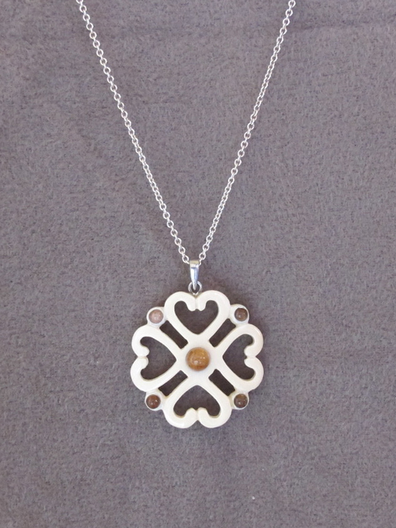 four hearts2 Light and dark mammoth ivory