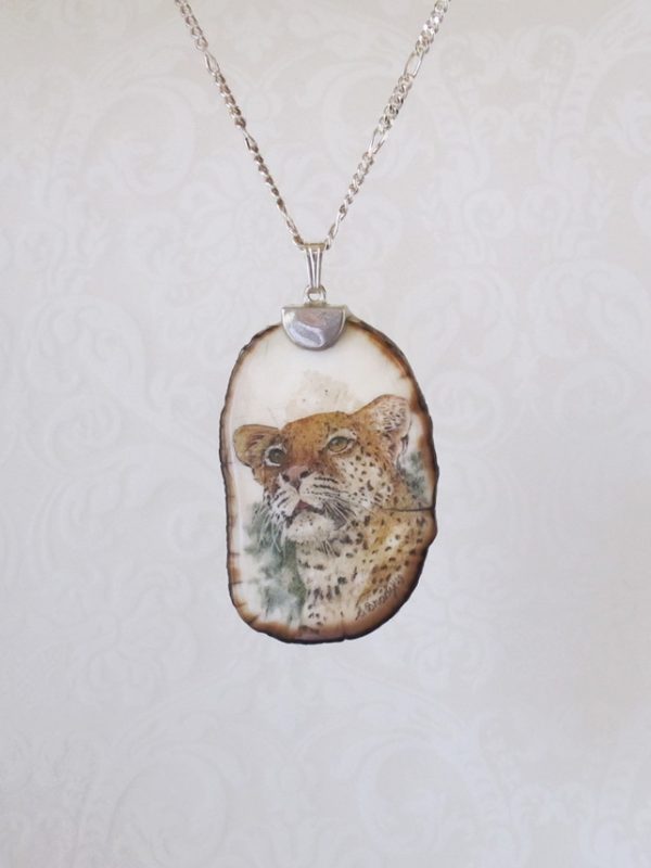 Leopard scrimshaw