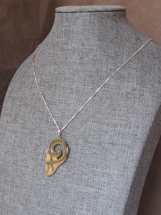 whale tail 5 Carved mammoth ivory whale tail