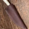 custom knife and sheath antler handle